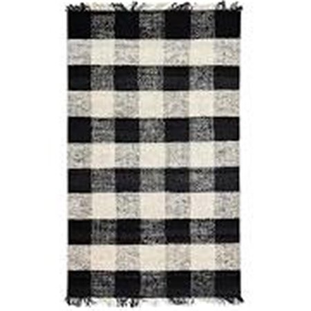 WORK-OF-ART 5 x 7 ft. Great Glen Rectangular Rug - Black, Ivory WO2521470